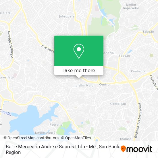 Mapa Bar e Mercearia Andre e Soares Ltda.- Me.