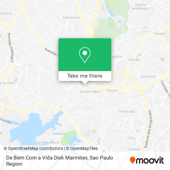 Mapa De Bem Com a Vida Disk Marmitex