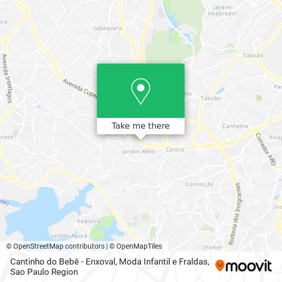 Cantinho do Bebê - Enxoval, Moda Infantil e Fraldas map