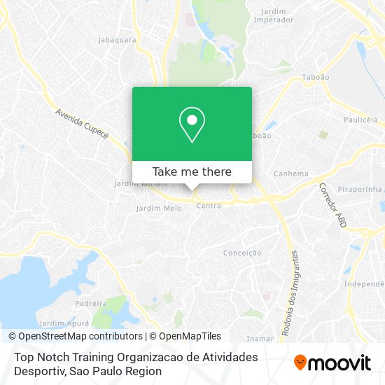 Top Notch Training Organizacao de Atividades Desportiv map