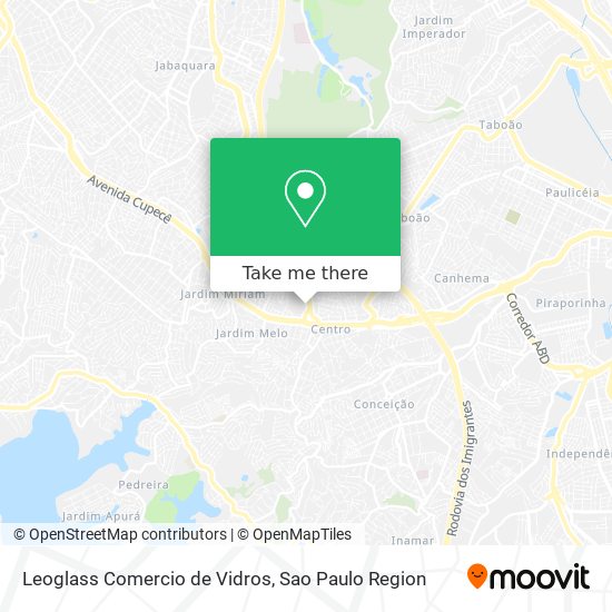 Mapa Leoglass Comercio de Vidros