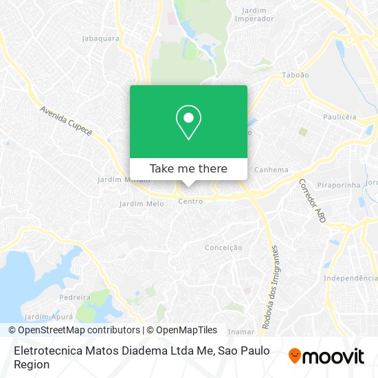 Mapa Eletrotecnica Matos Diadema Ltda Me