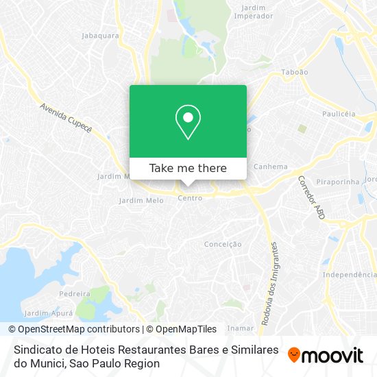 Sindicato de Hoteis Restaurantes Bares e Similares do Munici map
