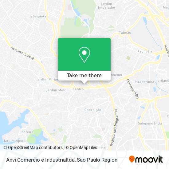 Mapa Anvi Comercio e Industrialtda