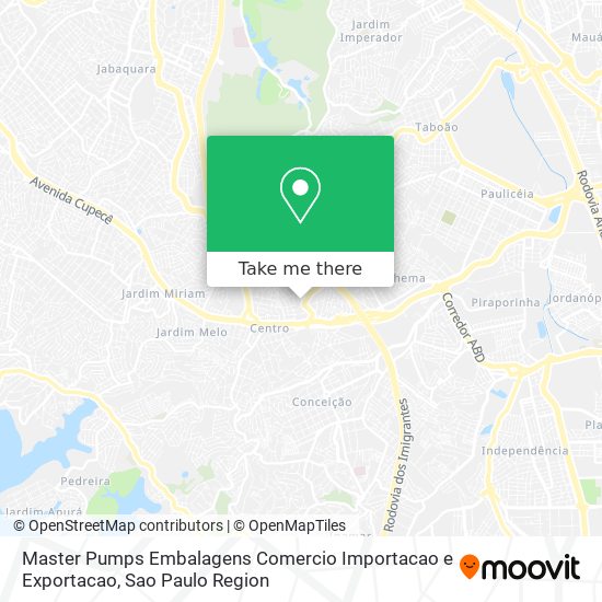 Mapa Master Pumps Embalagens Comercio Importacao e Exportacao