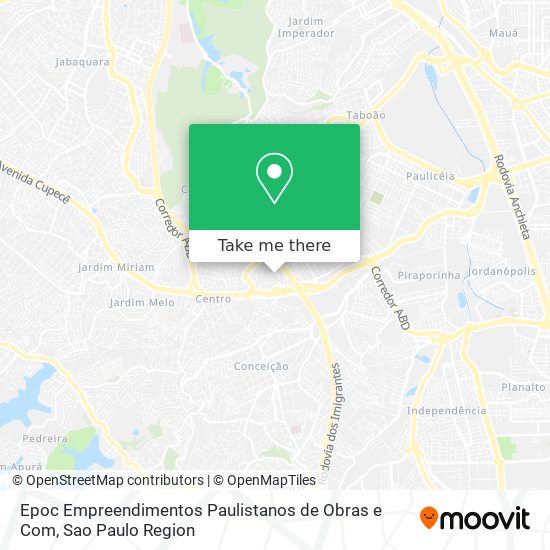 Mapa Epoc Empreendimentos Paulistanos de Obras e Com