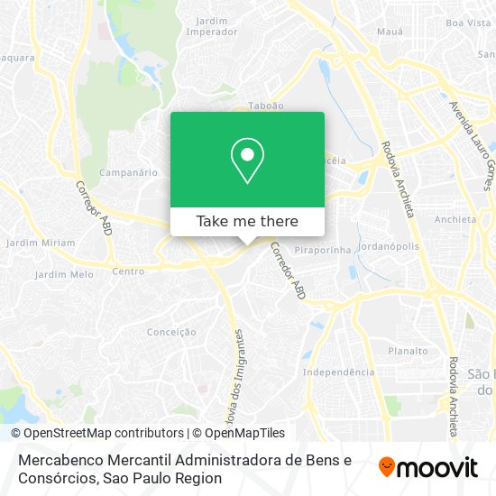 Mapa Mercabenco Mercantil Administradora de Bens e Consórcios