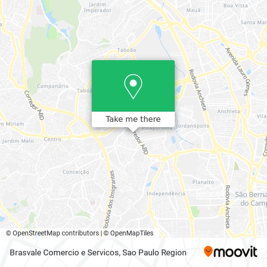 Mapa Brasvale Comercio e Servicos