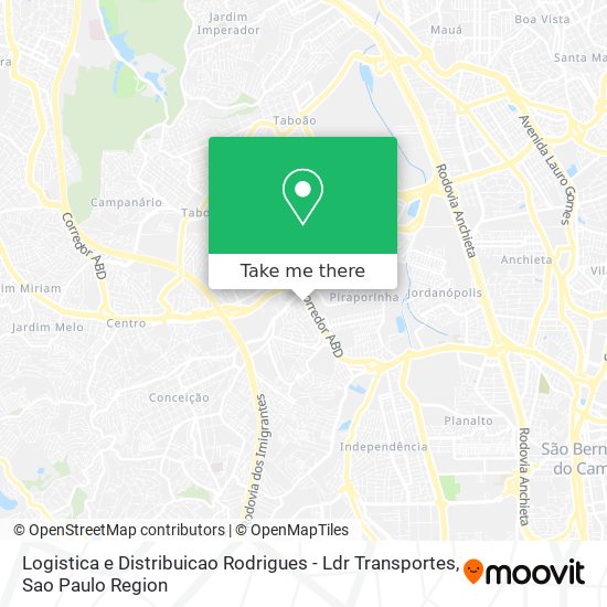 Mapa Logistica e Distribuicao Rodrigues - Ldr Transportes