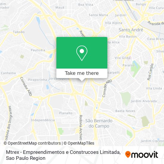 Mapa Mtrex - Empreendimentos e Construcoes Limitada