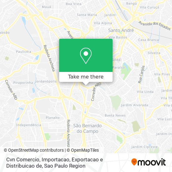 Cvn Comercio, Importacao, Exportacao e Distribuicao de map