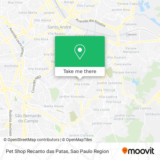 Pet Shop Recanto das Patas map