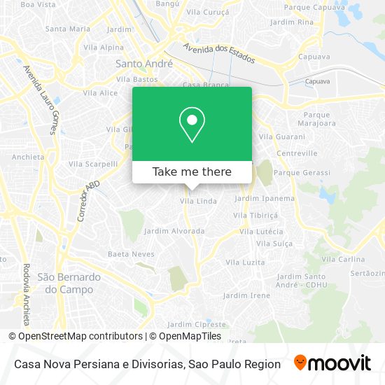 Casa Nova Persiana e Divisorias map