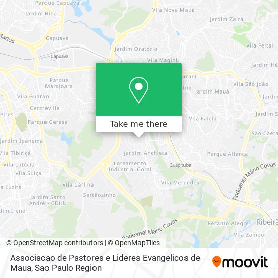 Associacao de Pastores e Lideres Evangelicos de Maua map