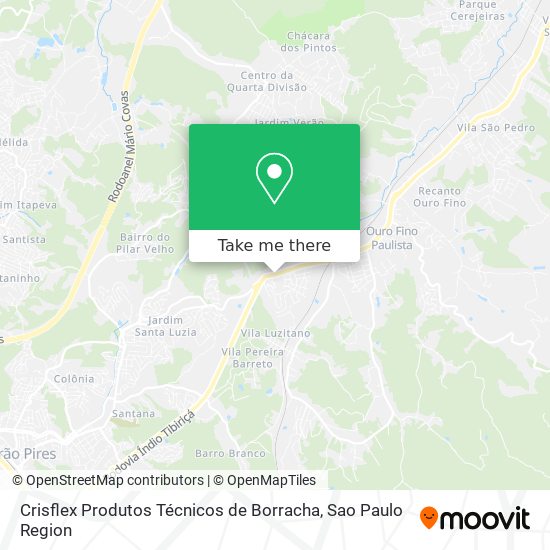 Mapa Crisflex Produtos Técnicos de Borracha