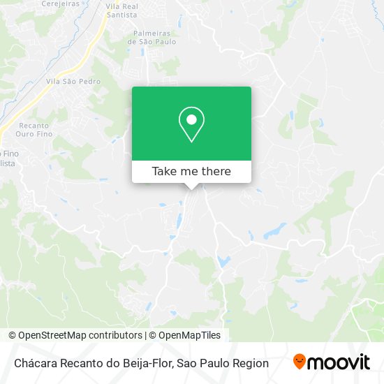 Mapa Chácara Recanto do Beija-Flor