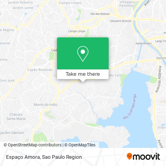 Espaço Amora map