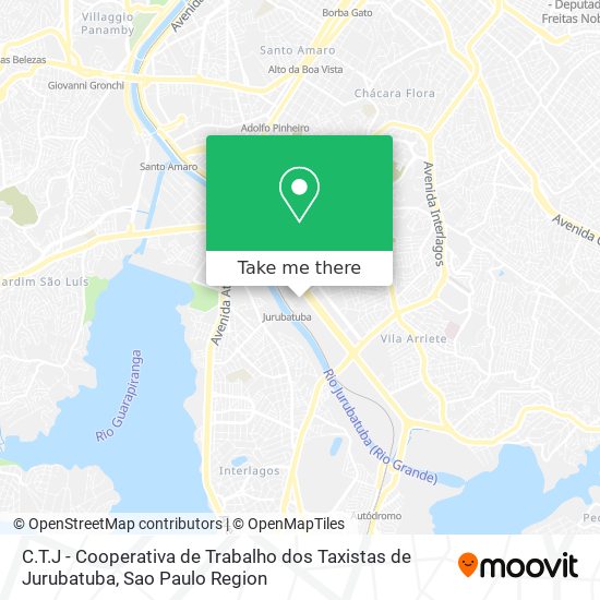 Mapa C.T.J - Cooperativa de Trabalho dos Taxistas de Jurubatuba