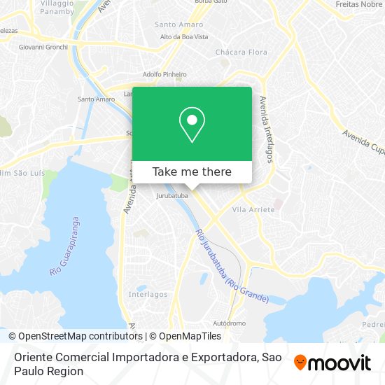 Mapa Oriente Comercial Importadora e Exportadora