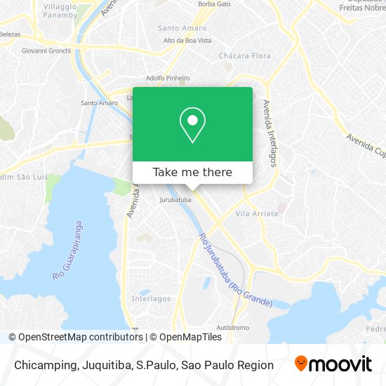 Mapa Chicamping, Juquitiba, S.Paulo