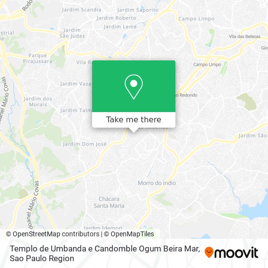 Mapa Templo de Umbanda e Candomble Ogum Beira Mar