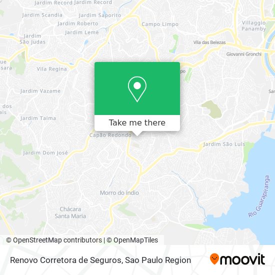 Mapa Renovo Corretora de Seguros