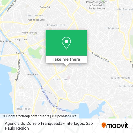 Agência do Correio Franqueada - Interlagos map