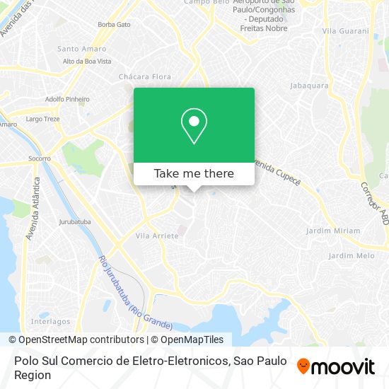 Polo Sul Comercio de Eletro-Eletronicos map