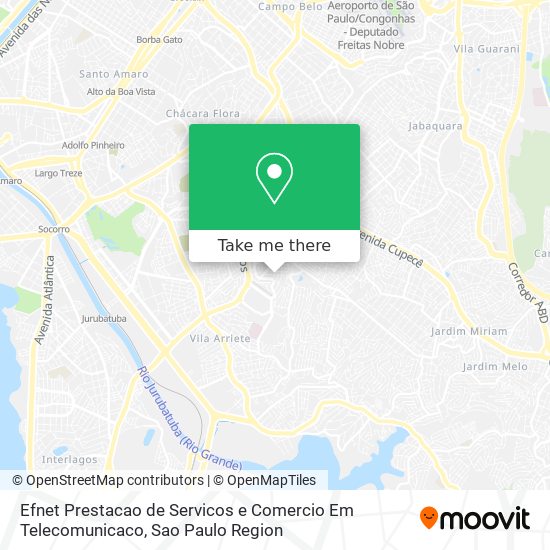 Mapa Efnet Prestacao de Servicos e Comercio Em Telecomunicaco