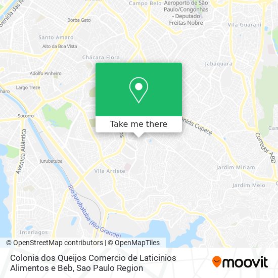 Mapa Colonia dos Queijos Comercio de Laticinios Alimentos e Beb