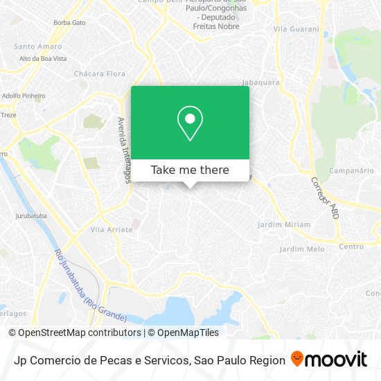 Jp Comercio de Pecas e Servicos map