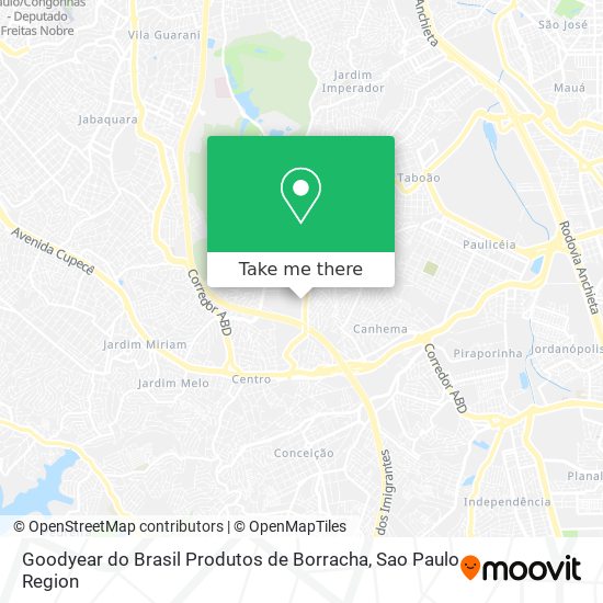 Goodyear do Brasil Produtos de Borracha map