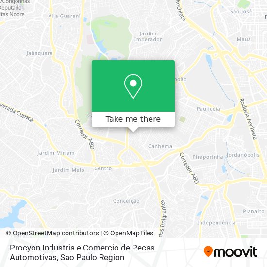 Mapa Procyon Industria e Comercio de Pecas Automotivas