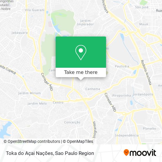 Toka do Açai Nações map