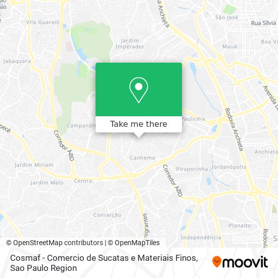 Mapa Cosmaf - Comercio de Sucatas e Materiais Finos