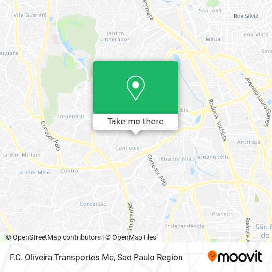 F.C. Oliveira Transportes Me map