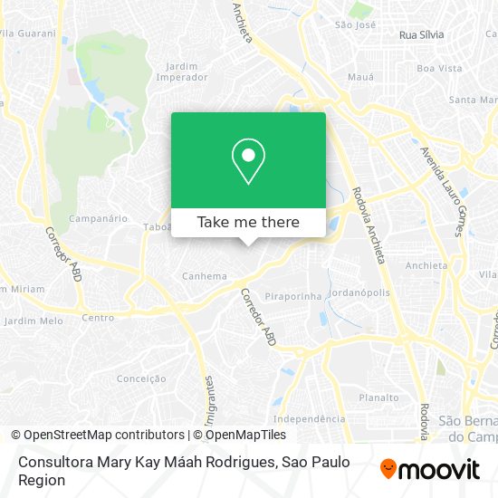 Mapa Consultora Mary Kay Máah Rodrigues