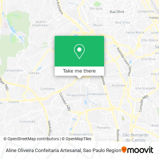 Aline Oliveira Confeitaria Artesanal map