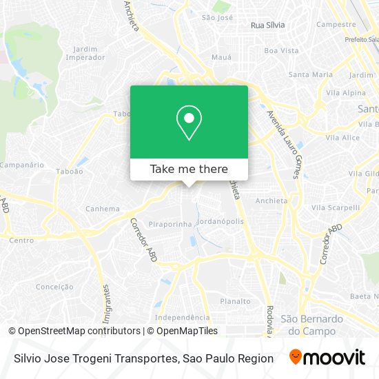 Silvio Jose Trogeni Transportes map
