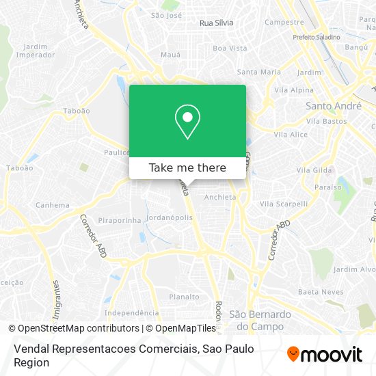 Vendal Representacoes Comerciais map