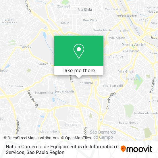 Nation Comercio de Equipamentos de Informatica e Servicos map