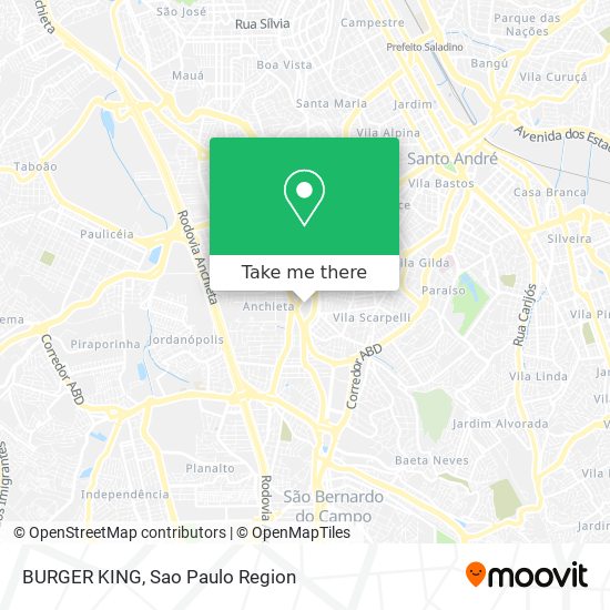 BURGER KING map