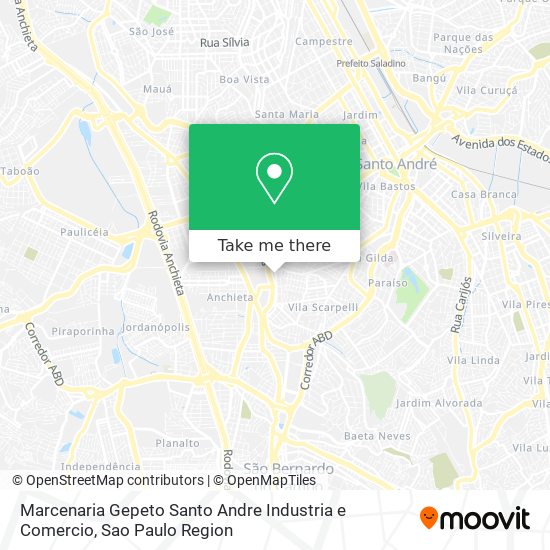 Marcenaria Gepeto Santo Andre Industria e Comercio map