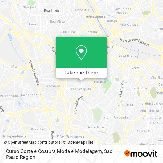 Curso Corte e Costura Moda e Modelagem map