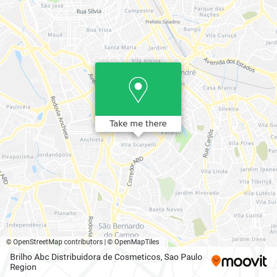 Brilho Abc Distribuidora de Cosmeticos map