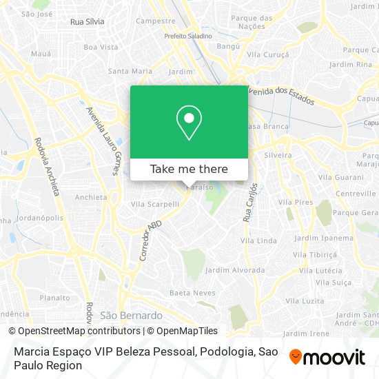 Marcia Espaço VIP Beleza Pessoal, Podologia map