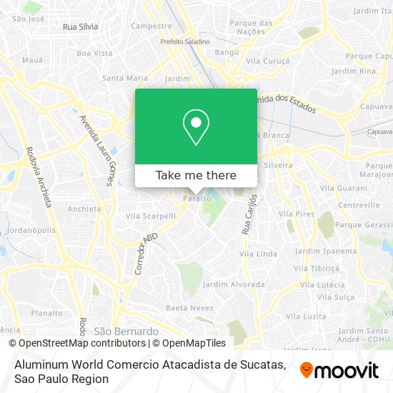 Mapa Aluminum World Comercio Atacadista de Sucatas