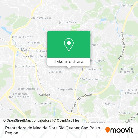 Prestadora de Mao de Obra Rio Quebar map