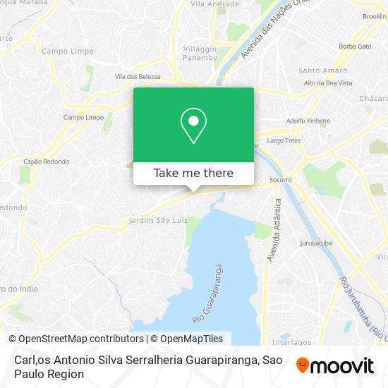 Mapa Carl,os Antonio Silva Serralheria Guarapiranga