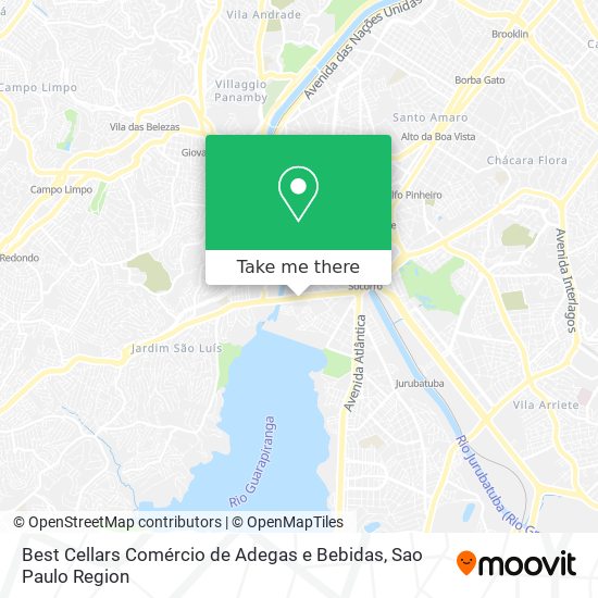 Mapa Best Cellars Comércio de Adegas e Bebidas